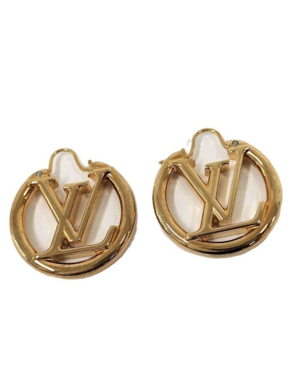 Louis Vuitton LV Circle Earrings Plated Gold
